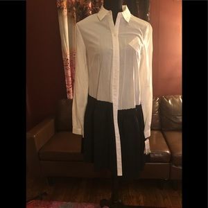 Woman’s dress top white bottom black